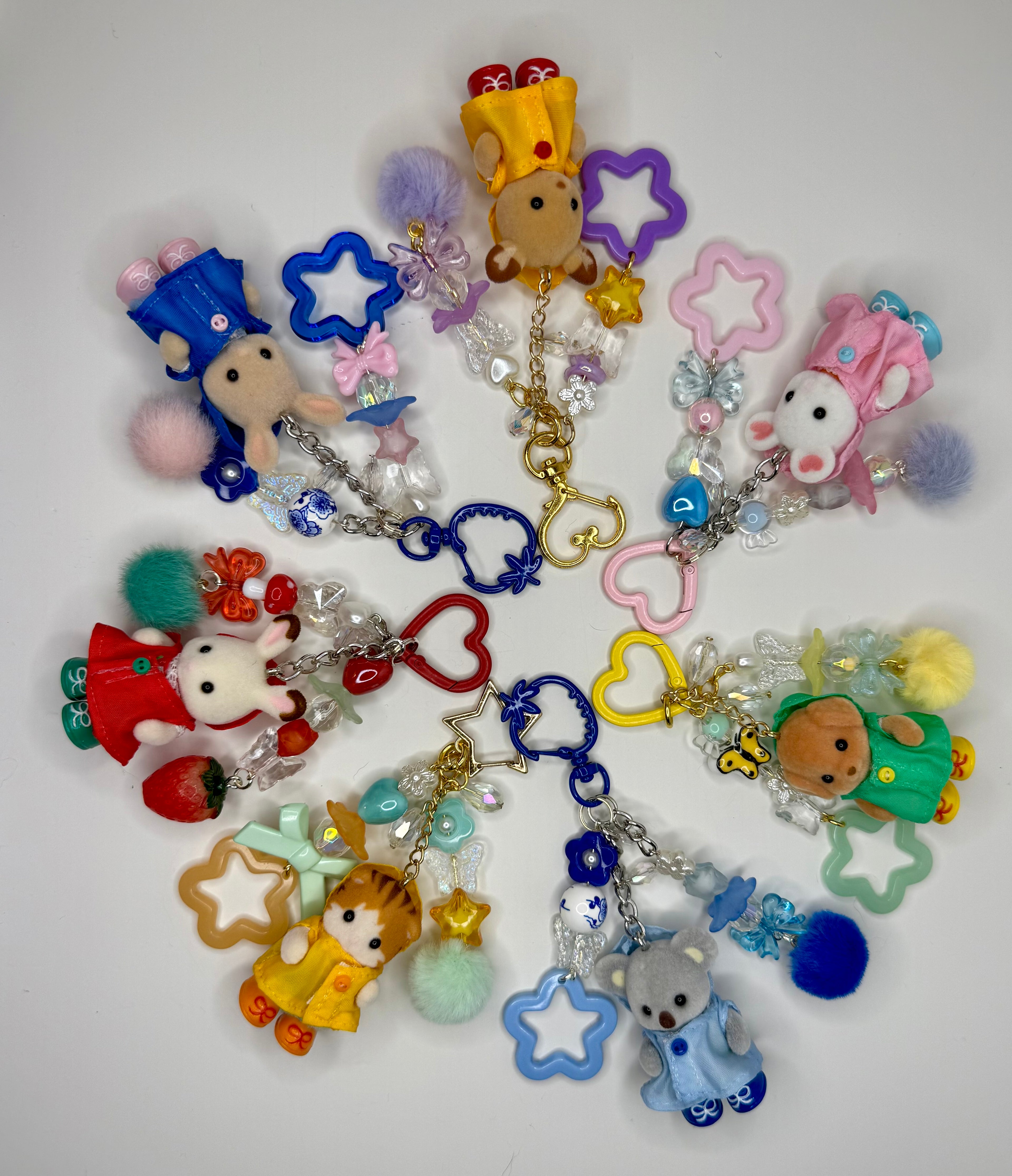 Calico Critter Raincoat Keychains