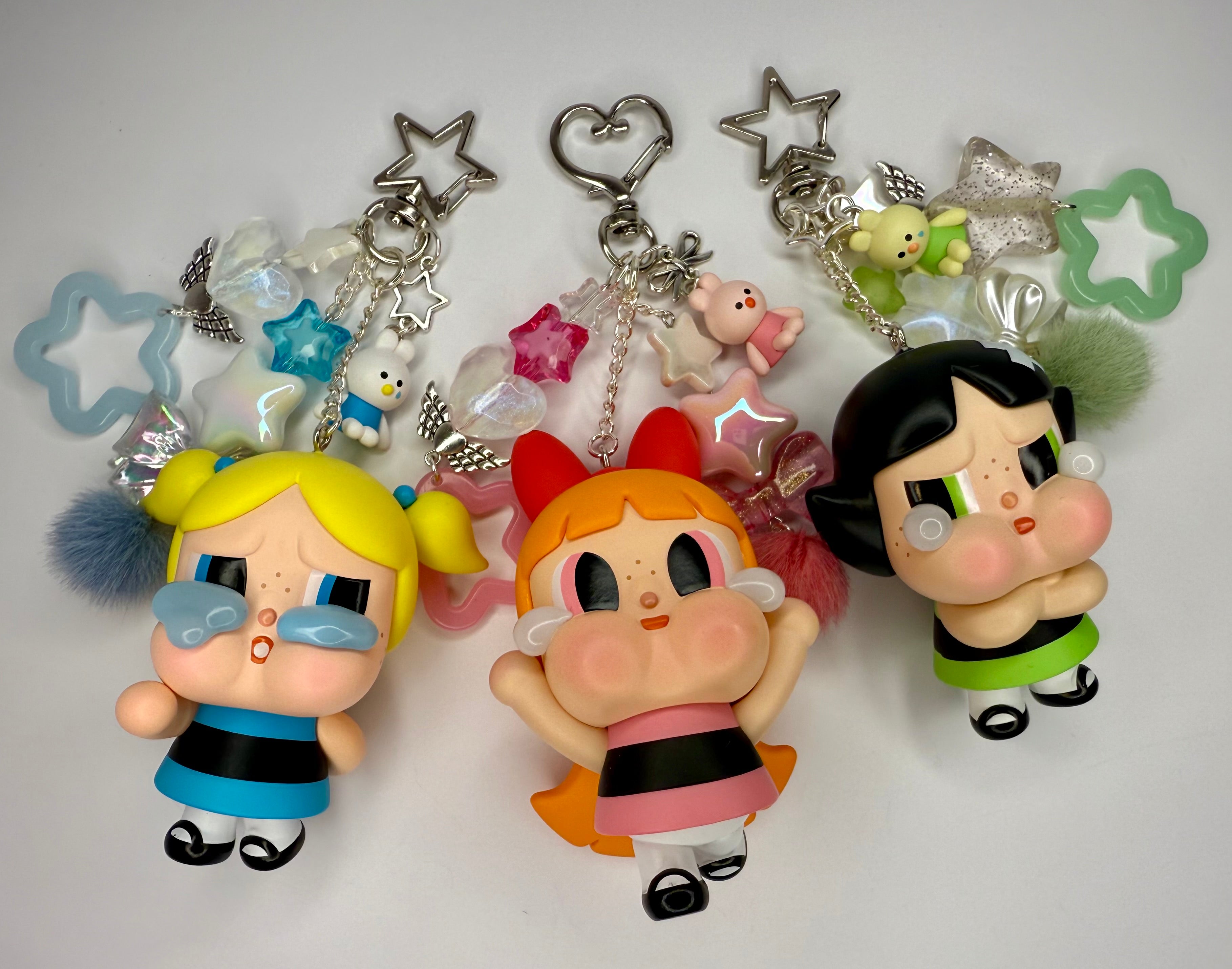 Crybaby x Powerpuff Girls Bunnies- Blossom, Bubbles, or Buttercup Bunny- Handmade Bag Charm