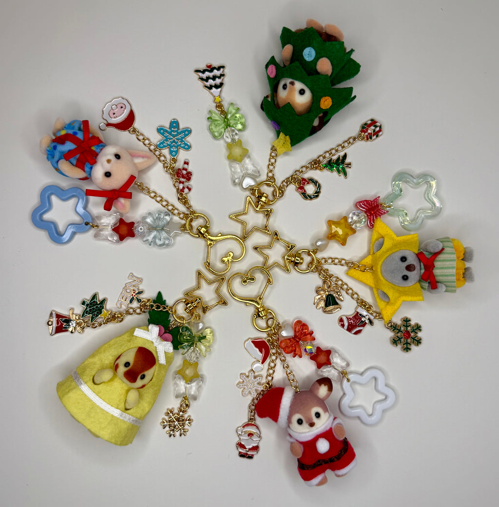 Calico Critter Holiday Keychain