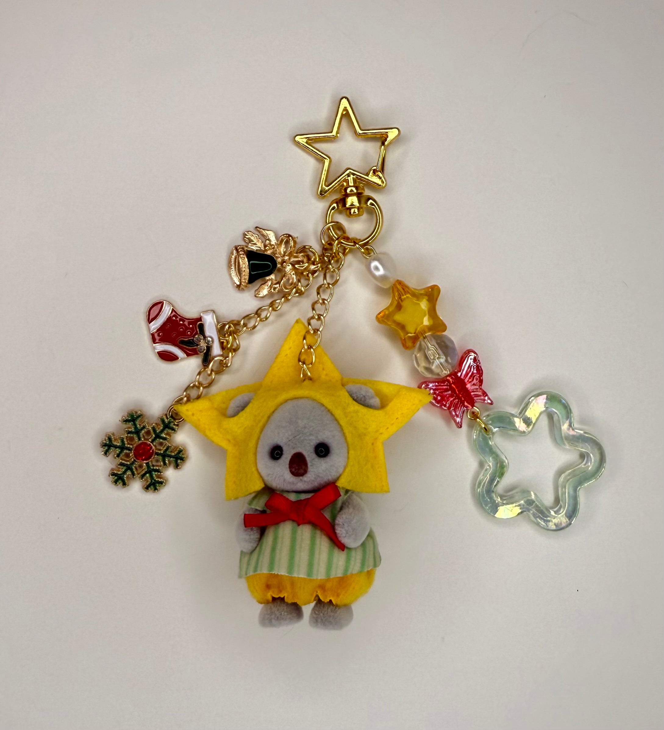 Calico Critter Holiday Keychain