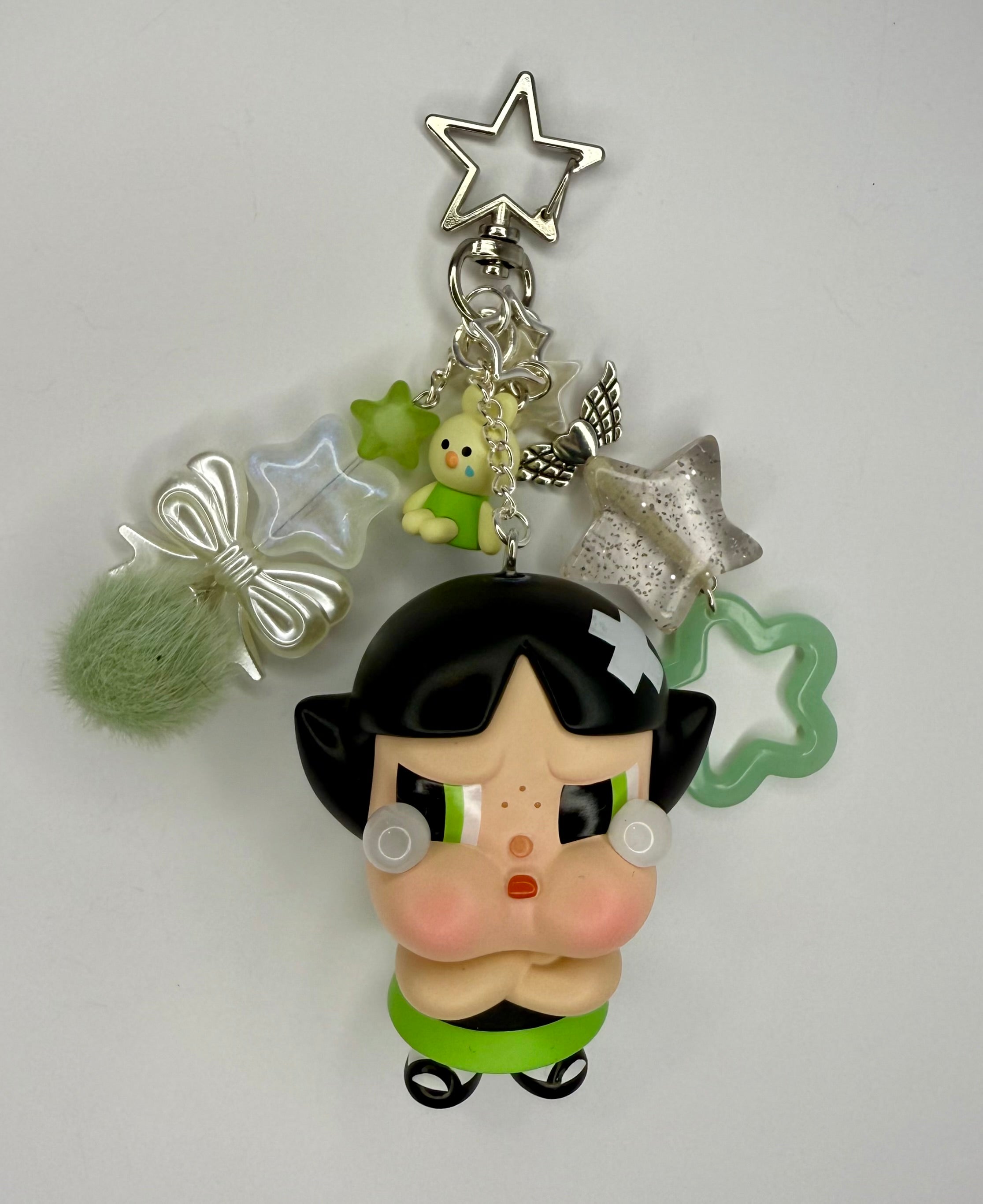 Crybaby x Powerpuff Girls Bunnies- Blossom, Bubbles, or Buttercup Bunny- Handmade Bag Charm