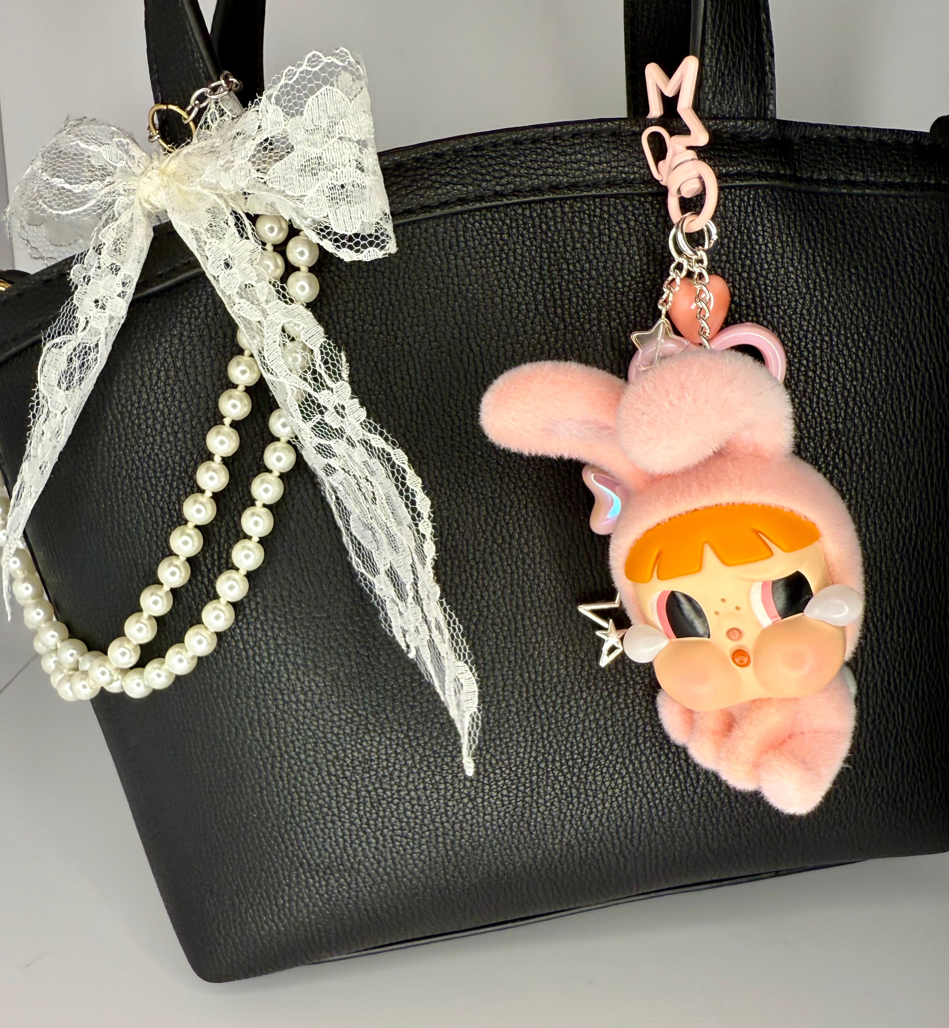 Crybaby x Powerpuff Girls Bunnies- Blossom, Bubbles, or Buttercup Bunny- Handmade Bag Charm
