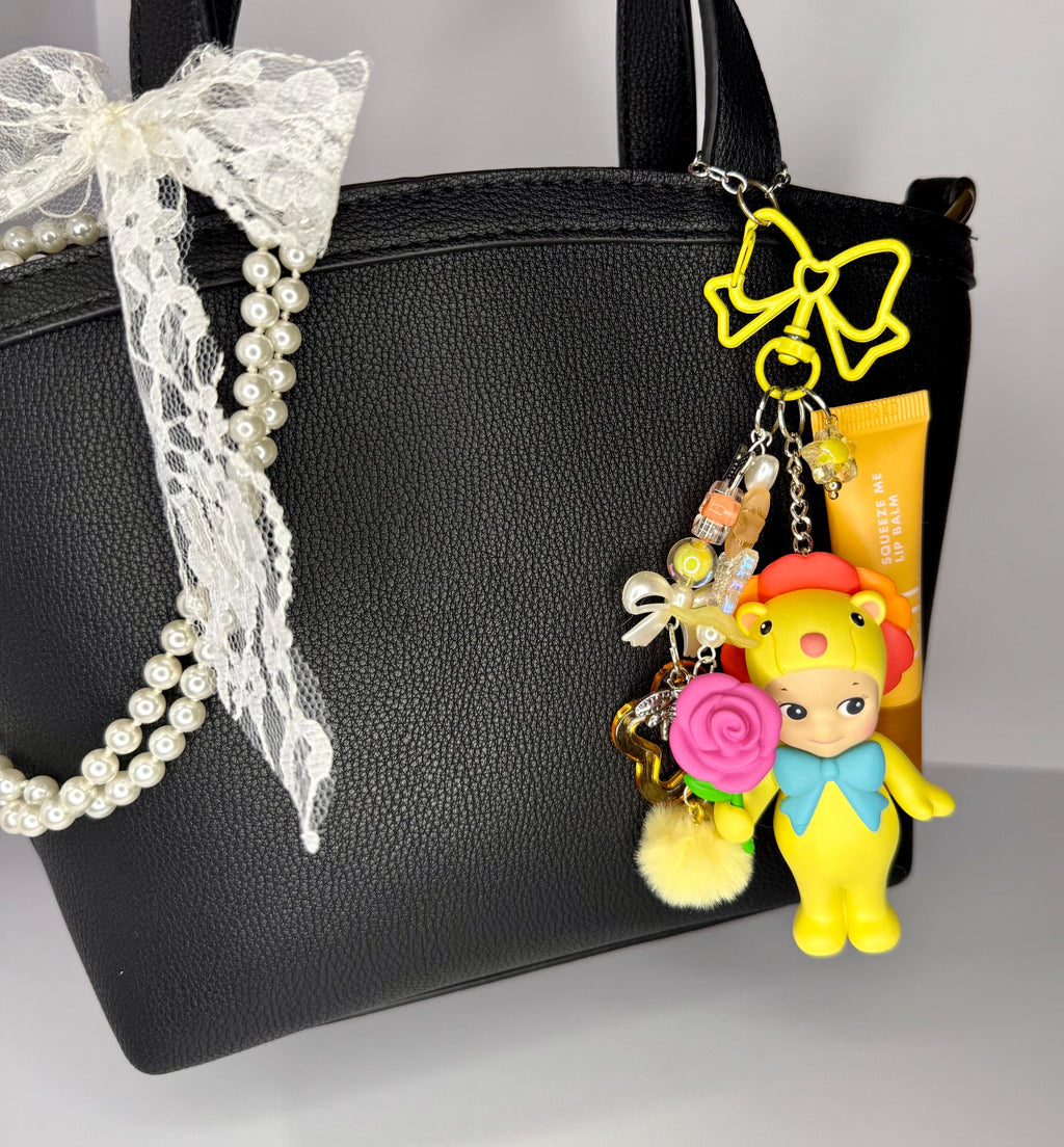 Sonny Angel Flower Charm: Handmade Keychain with e.l.f. Lip Balm