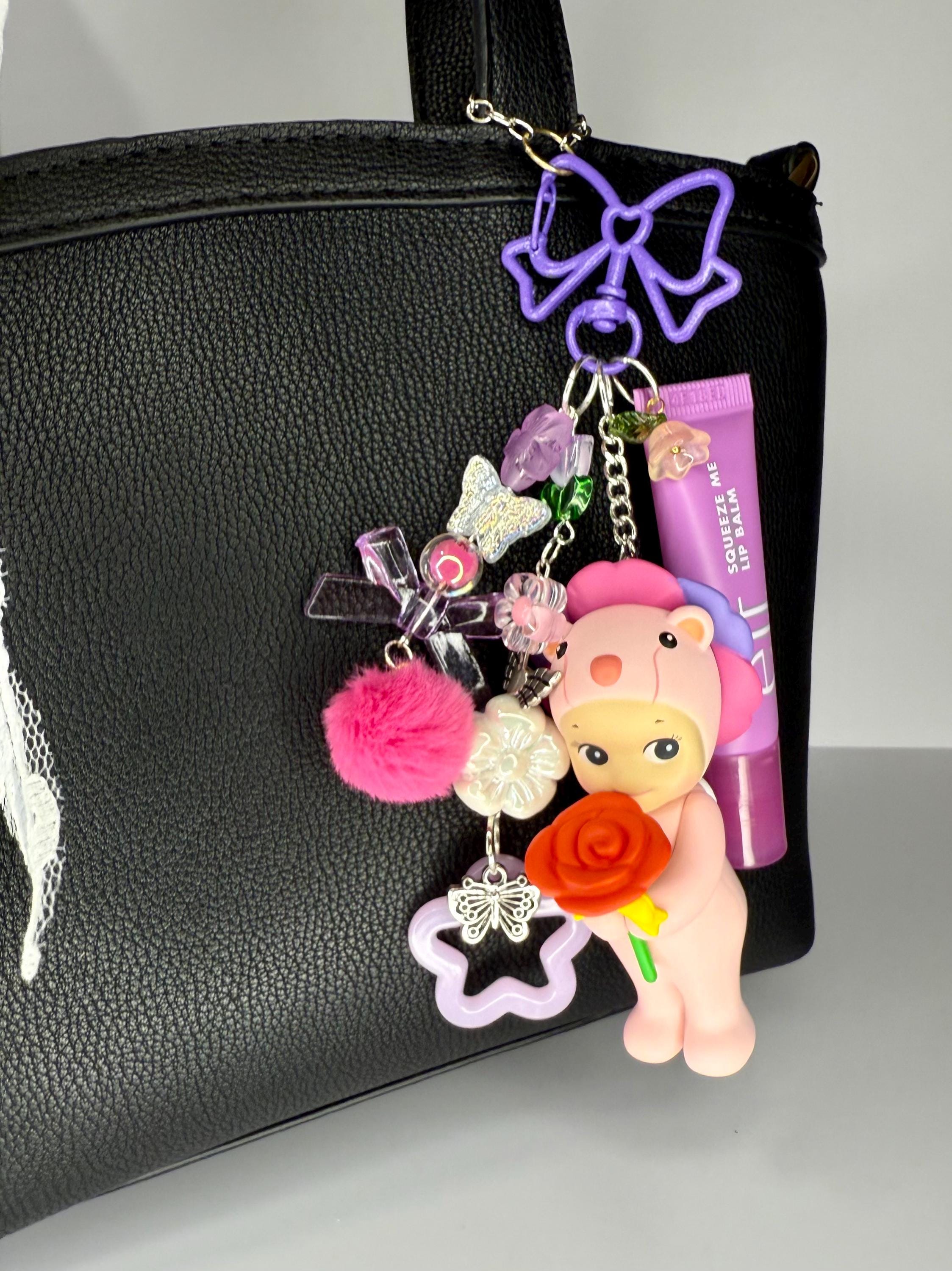 Sonny Angel Flower Charm: Handmade Keychain with e.l.f. Lip Balm