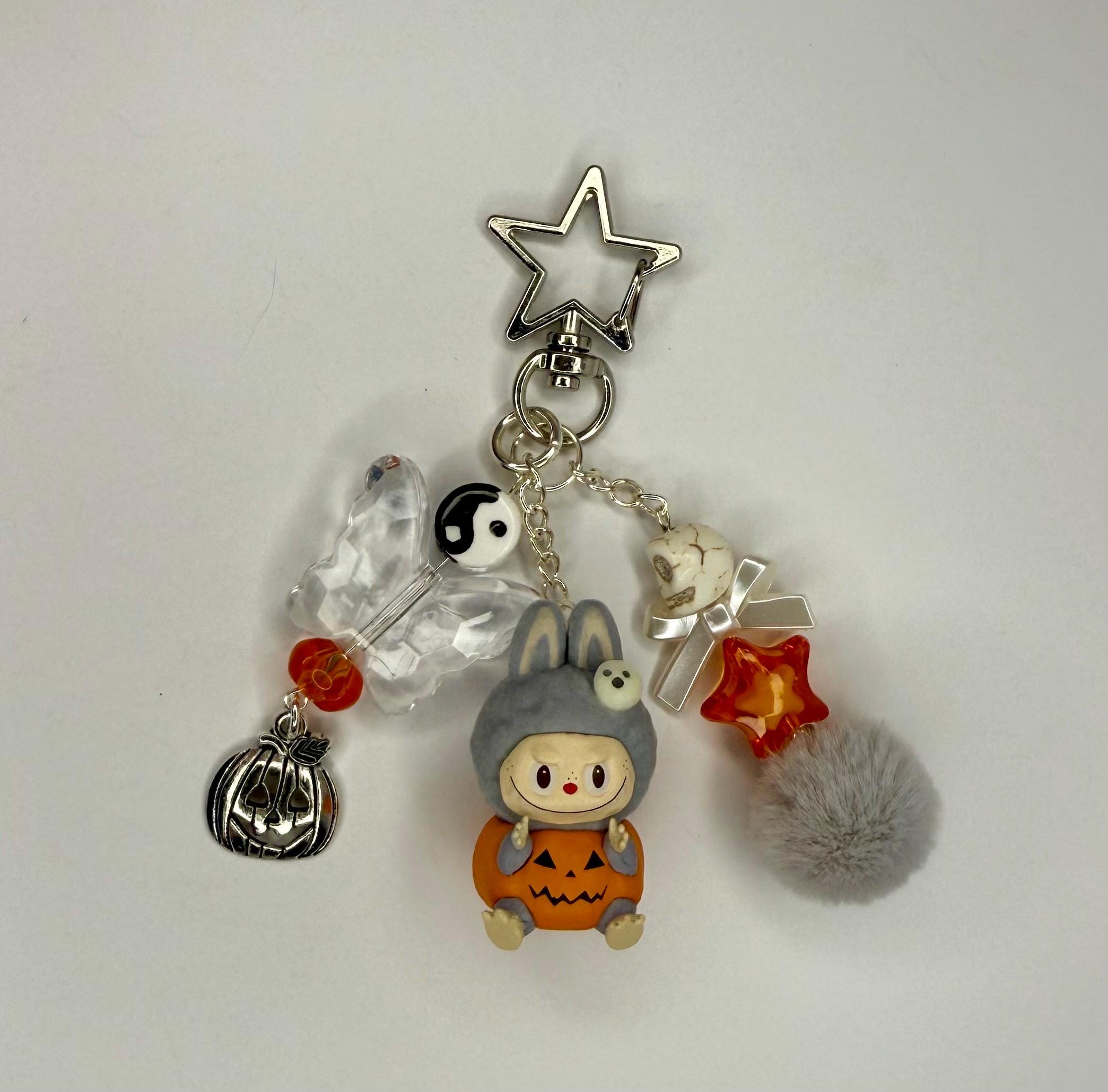 Pumpkin Labubu Replica Keychains