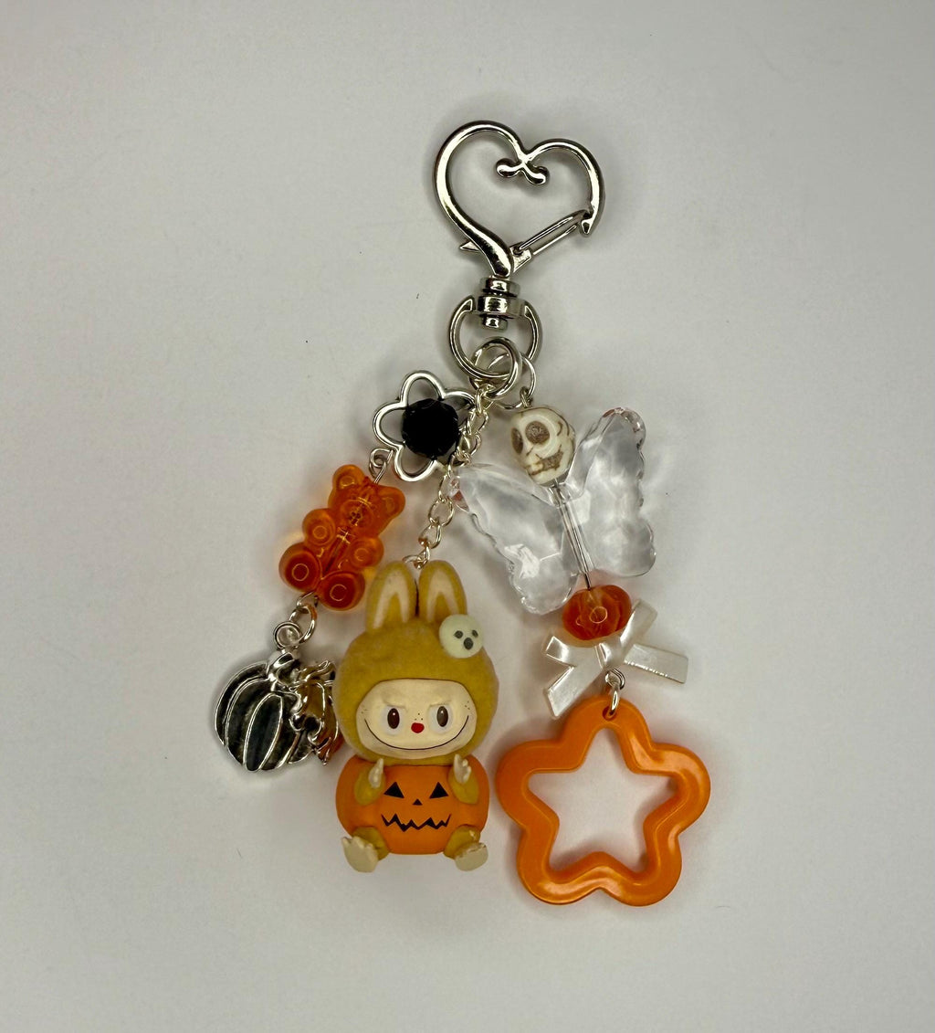 Pumpkin Labubu Replica Keychains