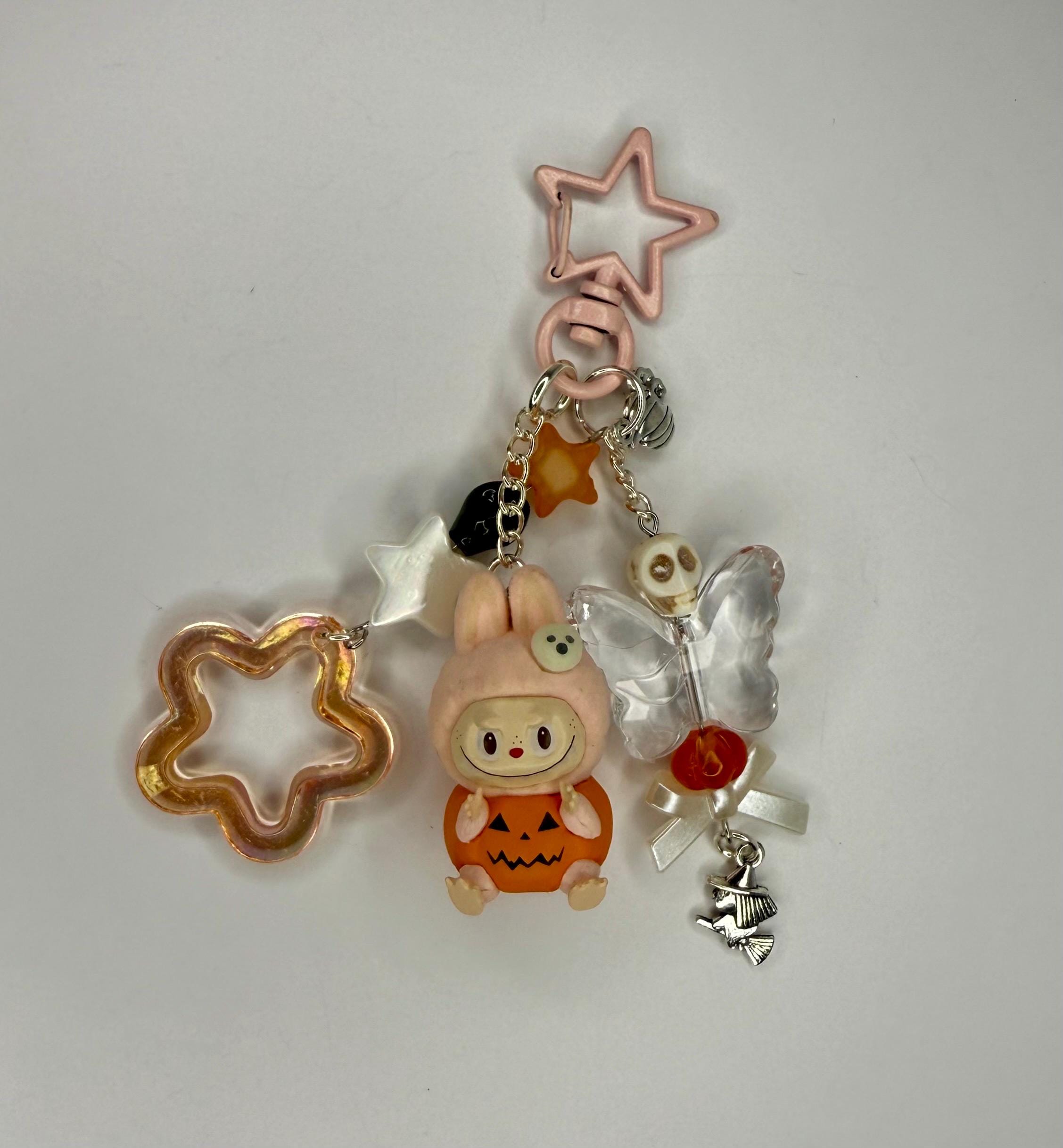 Pumpkin Labubu Replica Keychains