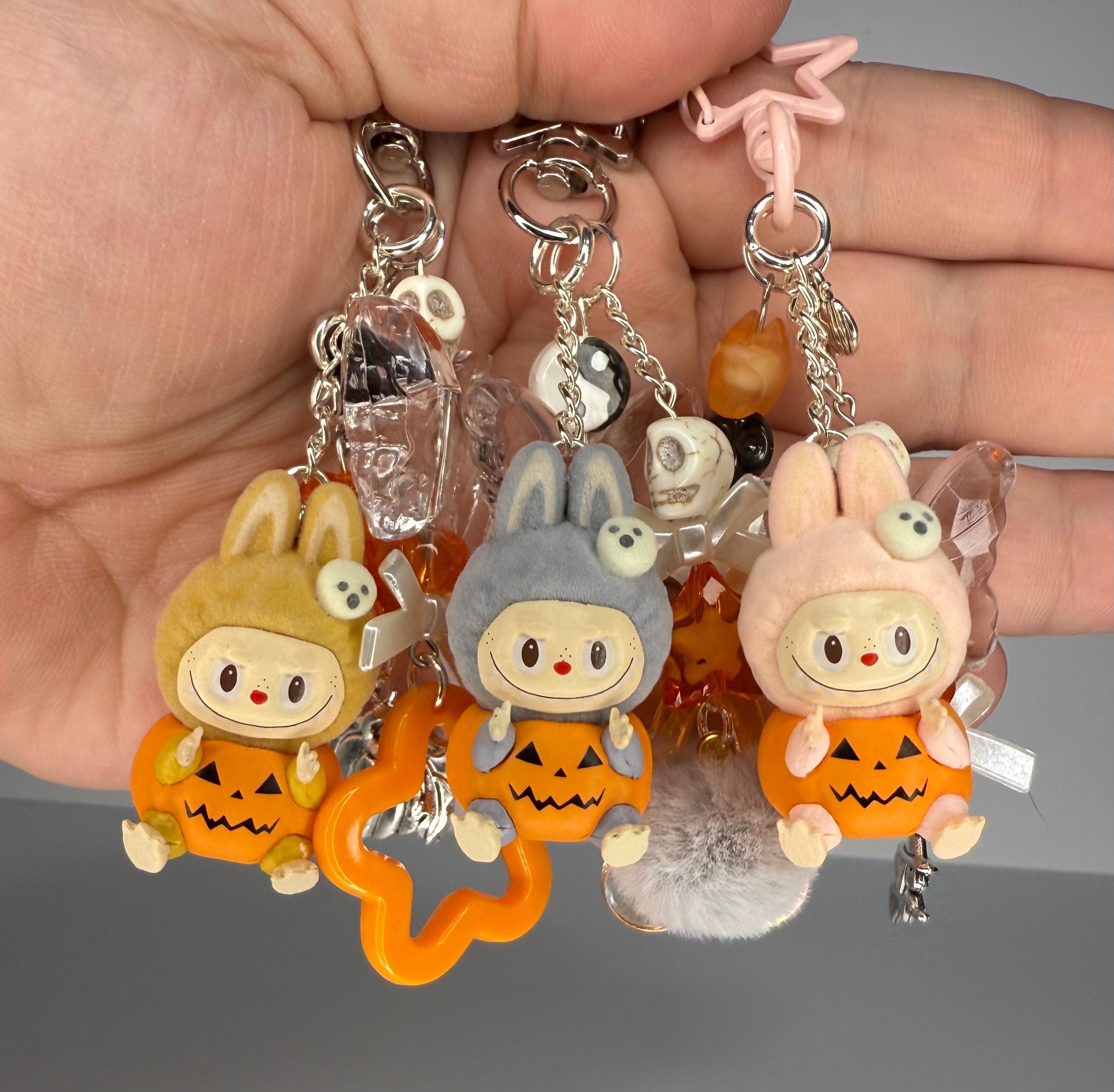 Pumpkin Labubu Replica Keychains