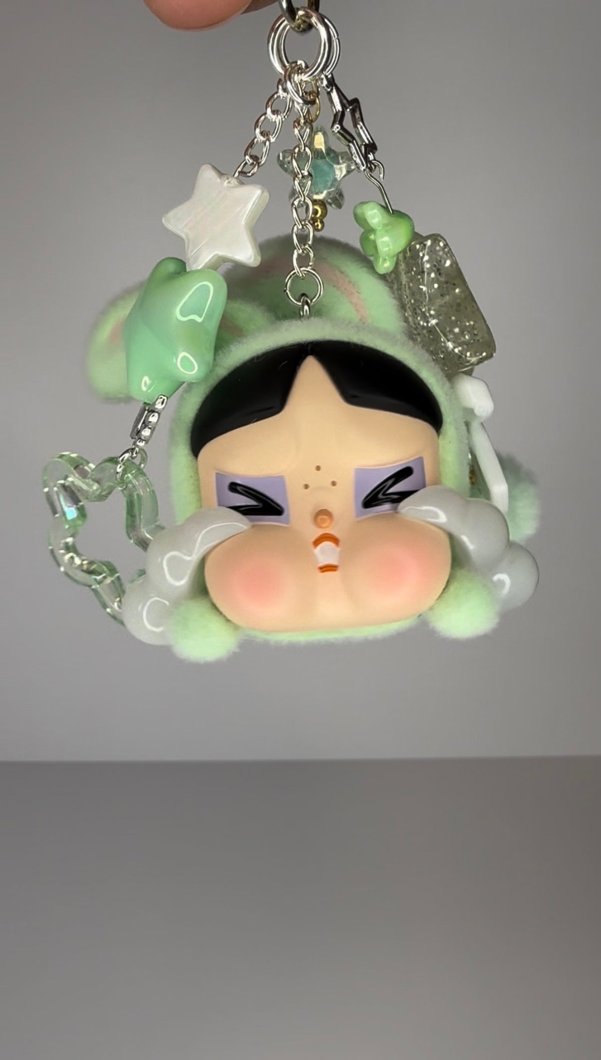 Crybaby x Powerpuff Girls Bunnies- Blossom, Bubbles, or Buttercup Bunny- Handmade Bag Charm